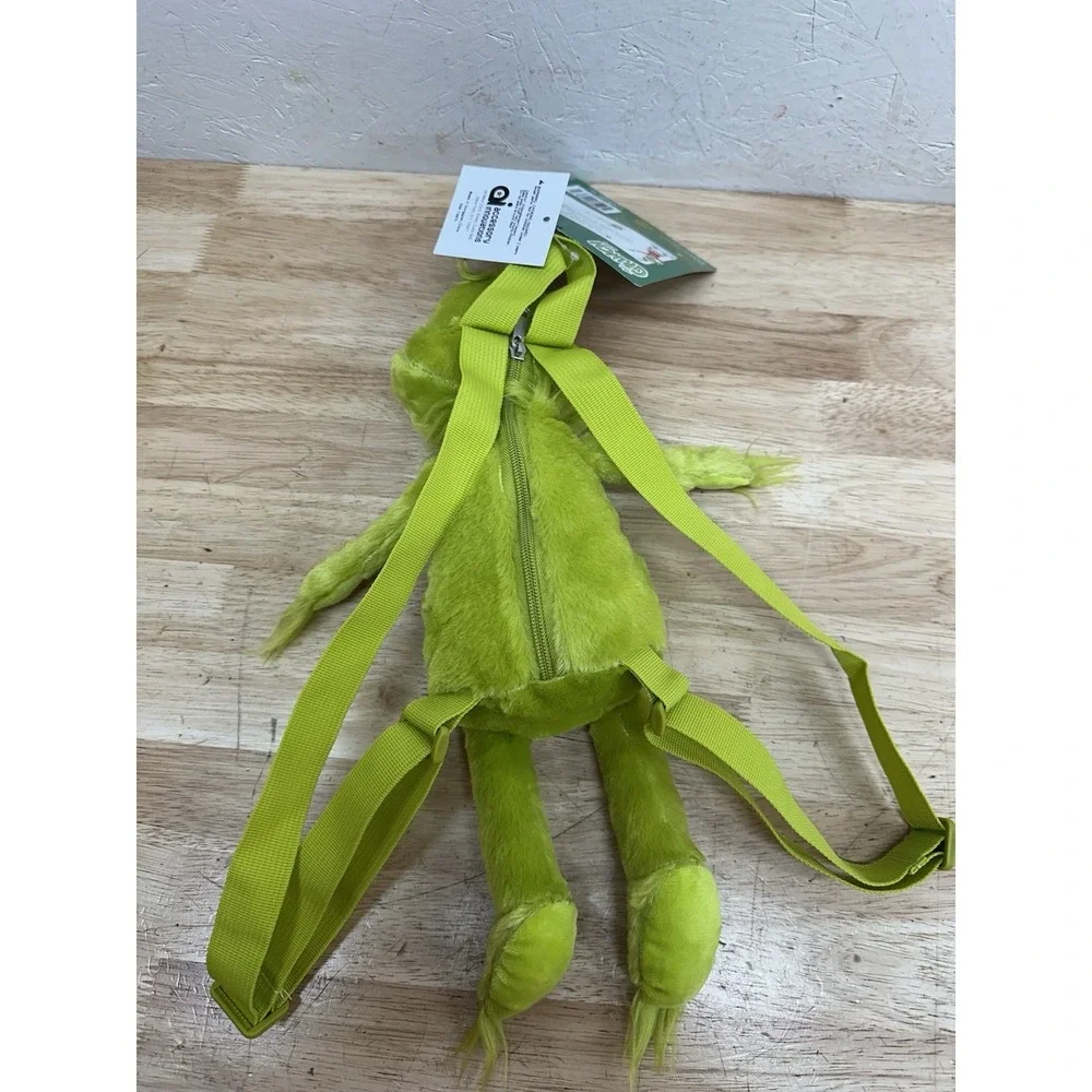 The Grinch Plush Backpack Bag Dr. Seuss Christmas 2024 Accessory Innovations NWT